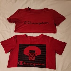 Champion Kids Red Graphic T-Shirts. Size 10/12